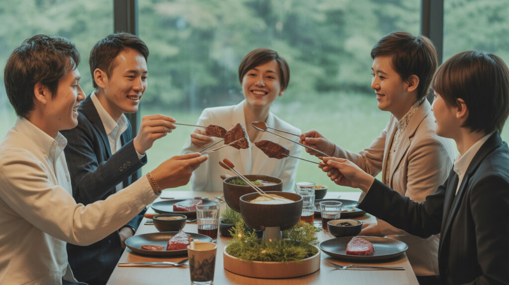 岐阜で送迎会ステーキとチーズフォンデュを楽しむタクシー事情